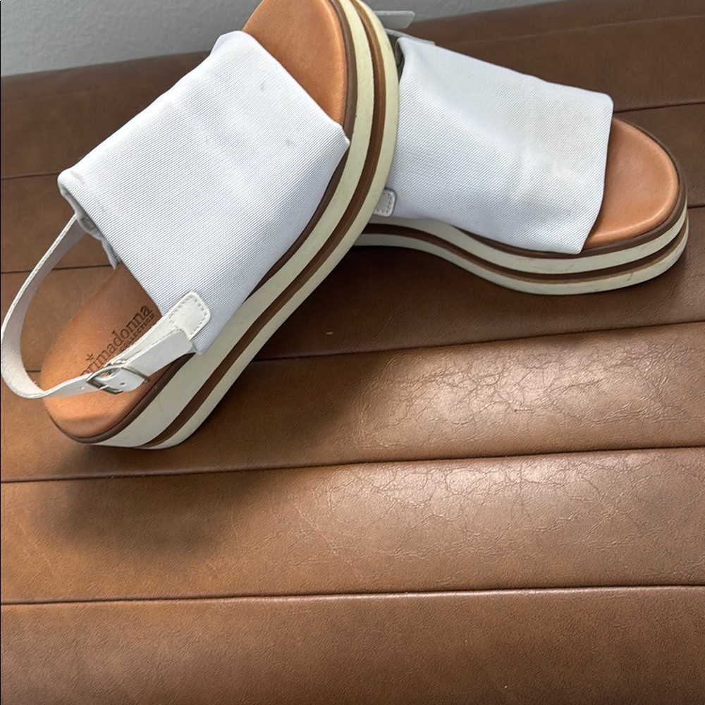 Adonna White Platform Sandals